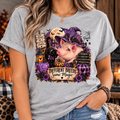 Pearl and Cat Different Breeds Same Magic Witch Hat Crew Neck T-Shirt