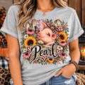Pearl Wildflower & Butterfly Crew Neck T-Shirt