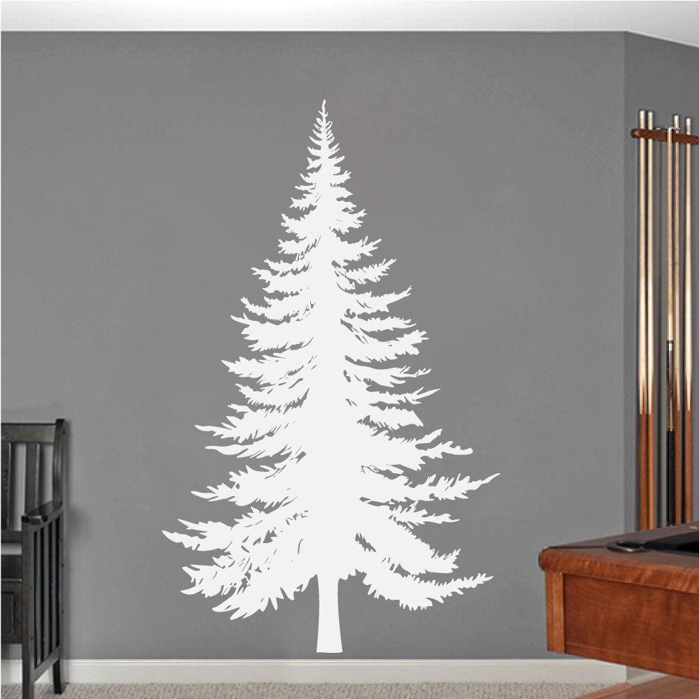 Pine Tree Silhouette Vinyl Wall Decal