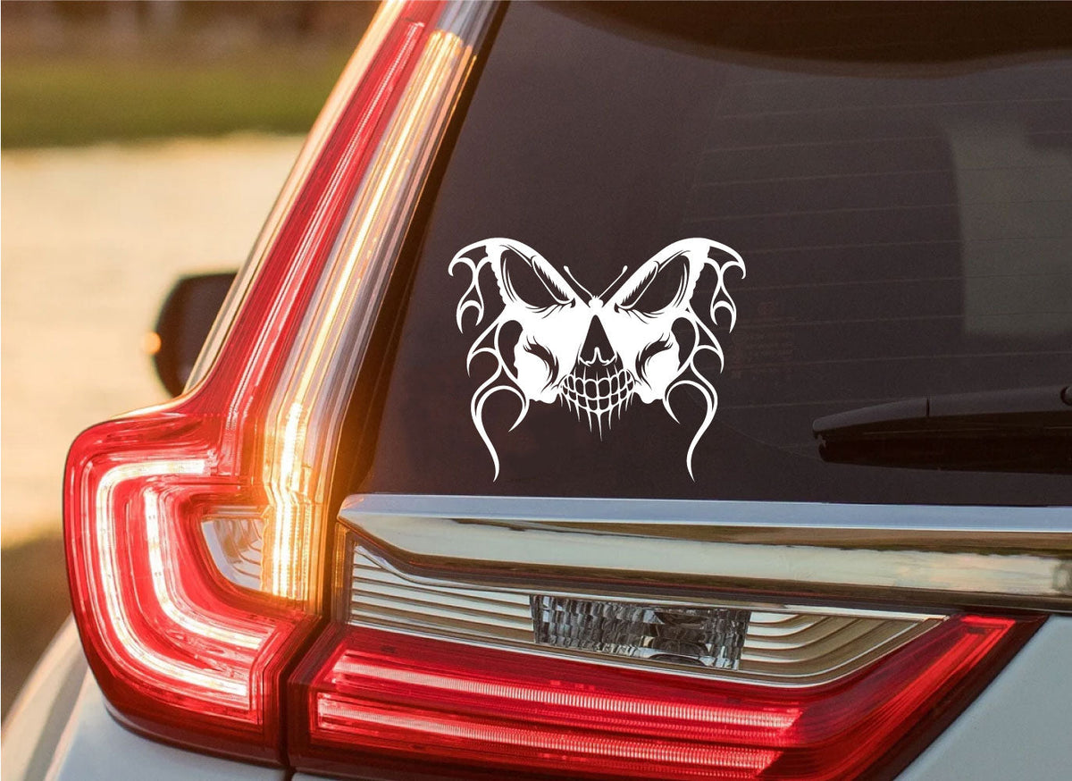 Skull Butterfly Vinyl Wall Decal
