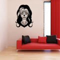 Sugar Skull Girl Vinyl Wall Decal