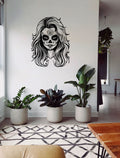 Sugar Skull Girl Vinyl Wall Decal