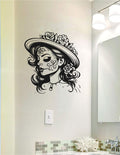 Sugar Skull Girl Vinyl Wall Decal
