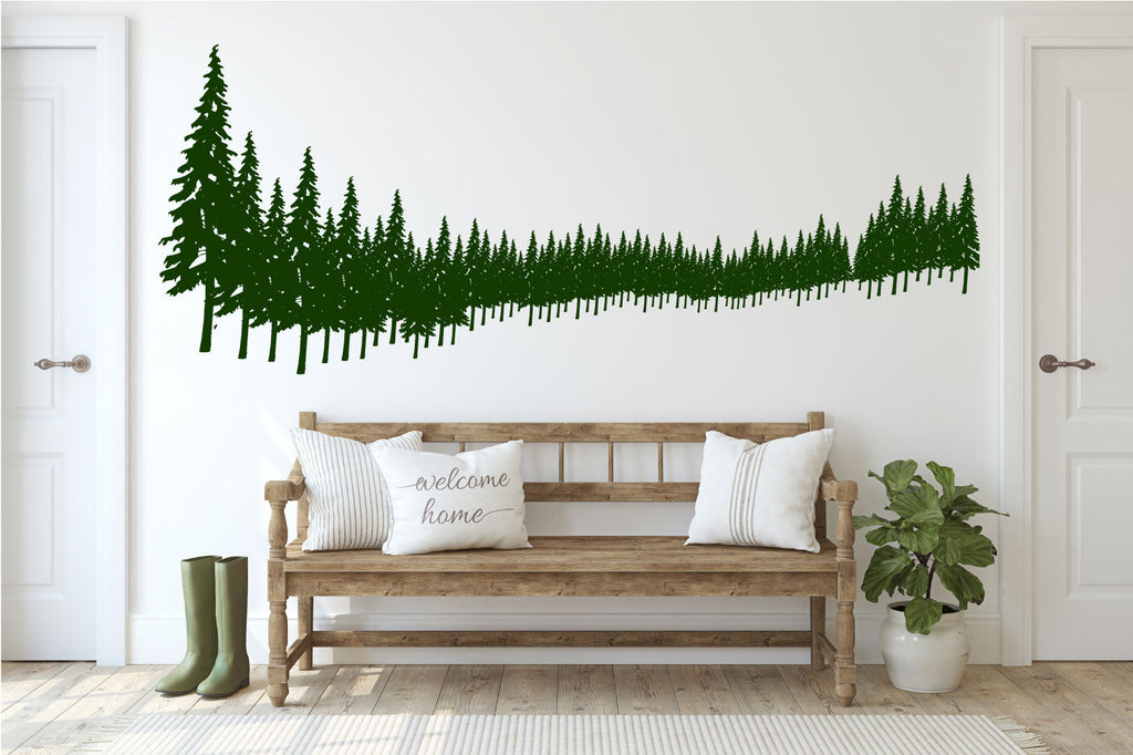 Pine Trees Forest Vinyl Home decor Wall Decal