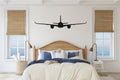 A-350 Airplane Silhouette Vinyl Wall Decal