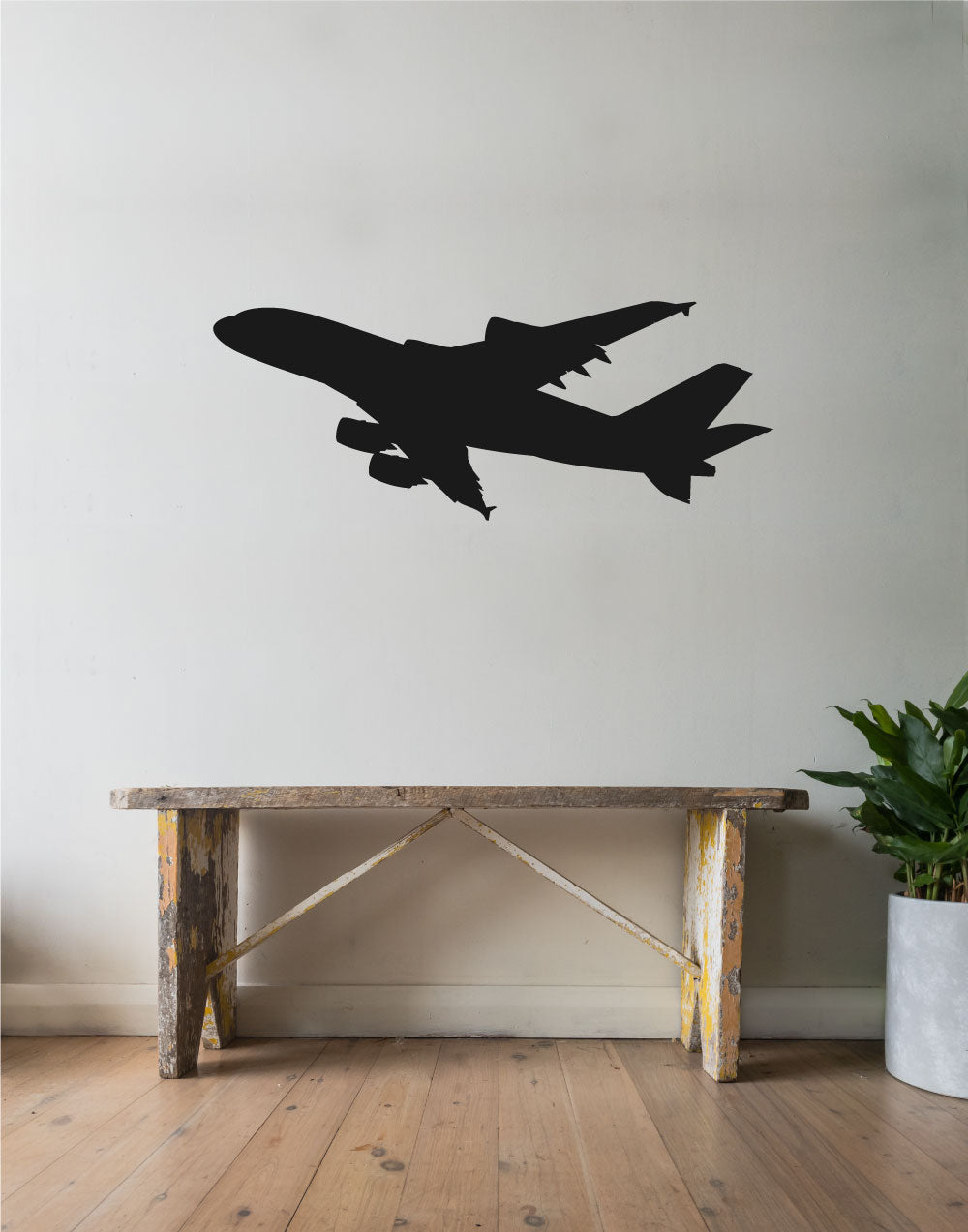 A-380 Airplane Silhouette Vinyl Wall Decal