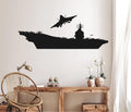 Military Aircraft Carrier Ship and Fighter Jet Airplanes Vinyl Wall Decal