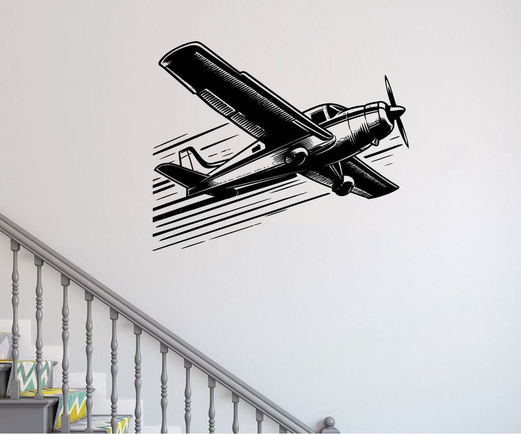 Airplane Silhouette Vinyl Wall Decal