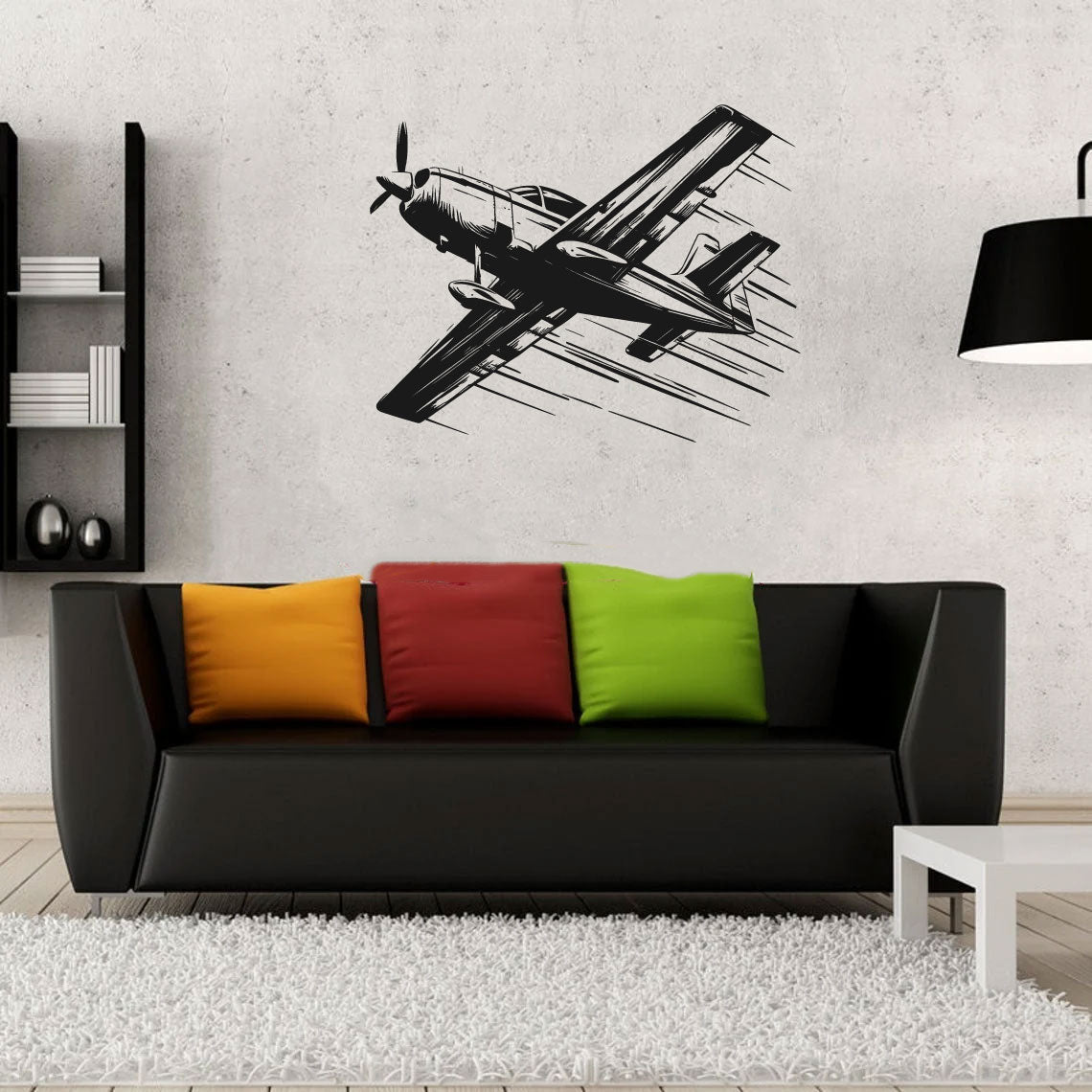 Airplane Silhouette Vinyl Wall Decal