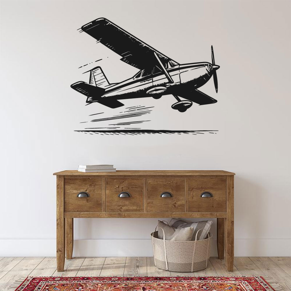 Airplane Silhouette Vinyl Wall Decal