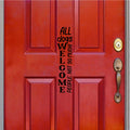 All Dogs Welcome People Not So Much Vinyl Home Decor Door Wall Decal - Black