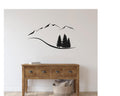Mountains and Pine Trees Vinyl Home decor Wall Decal