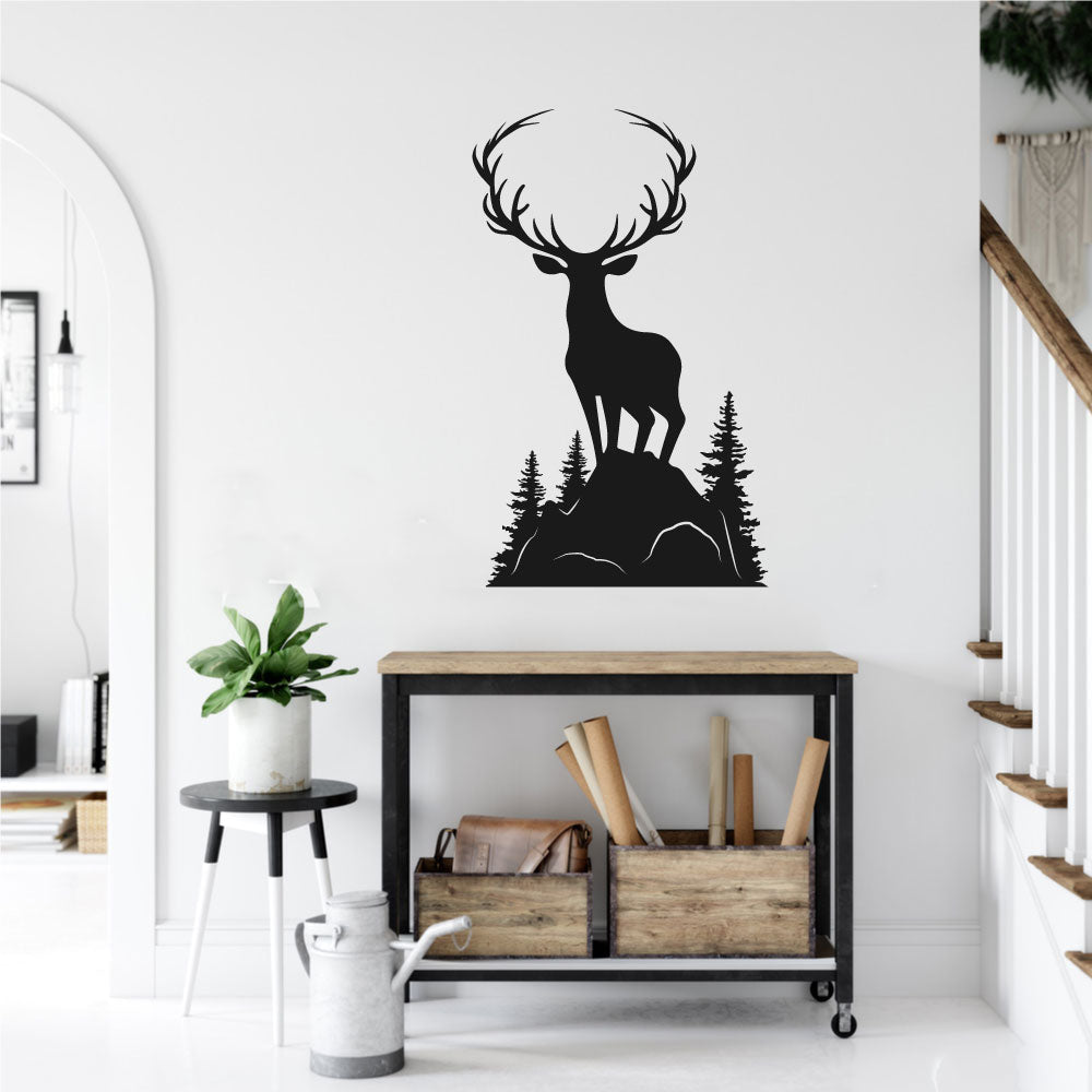 Elk Silhouette Vinyl Home Decor Wall Decal 