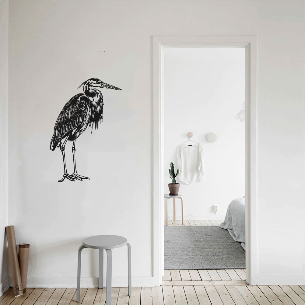 Heron Vinyl Home Decor Wall Decal 