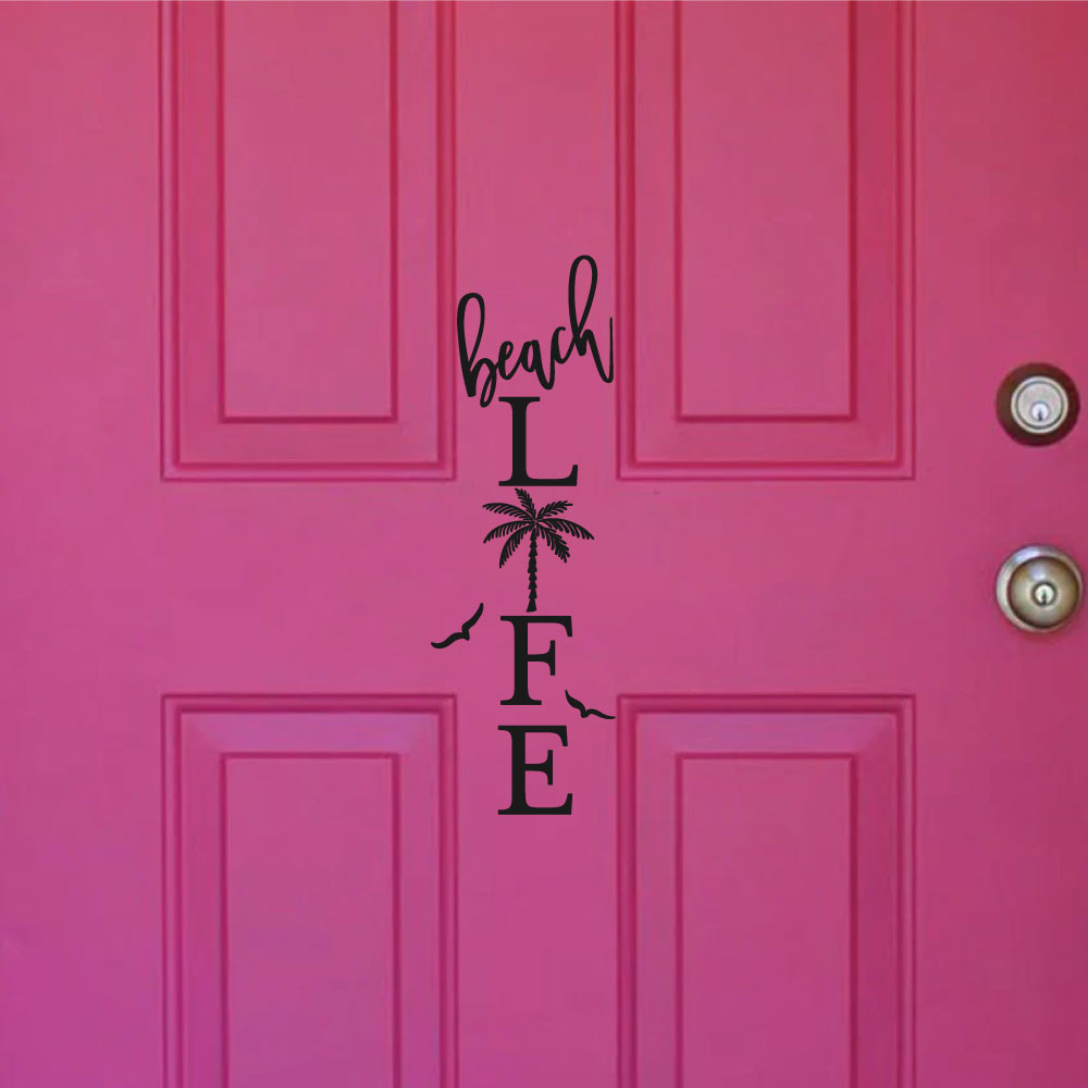 Beach Life Vinyl Home Decor Wall Decal 