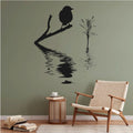 Bird and Branch in Water Vinyl Wall Decal