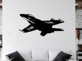 F/A-18 Super Hornet Military Fighter Jet Airplane Silhouette Vinyl Wall Decal