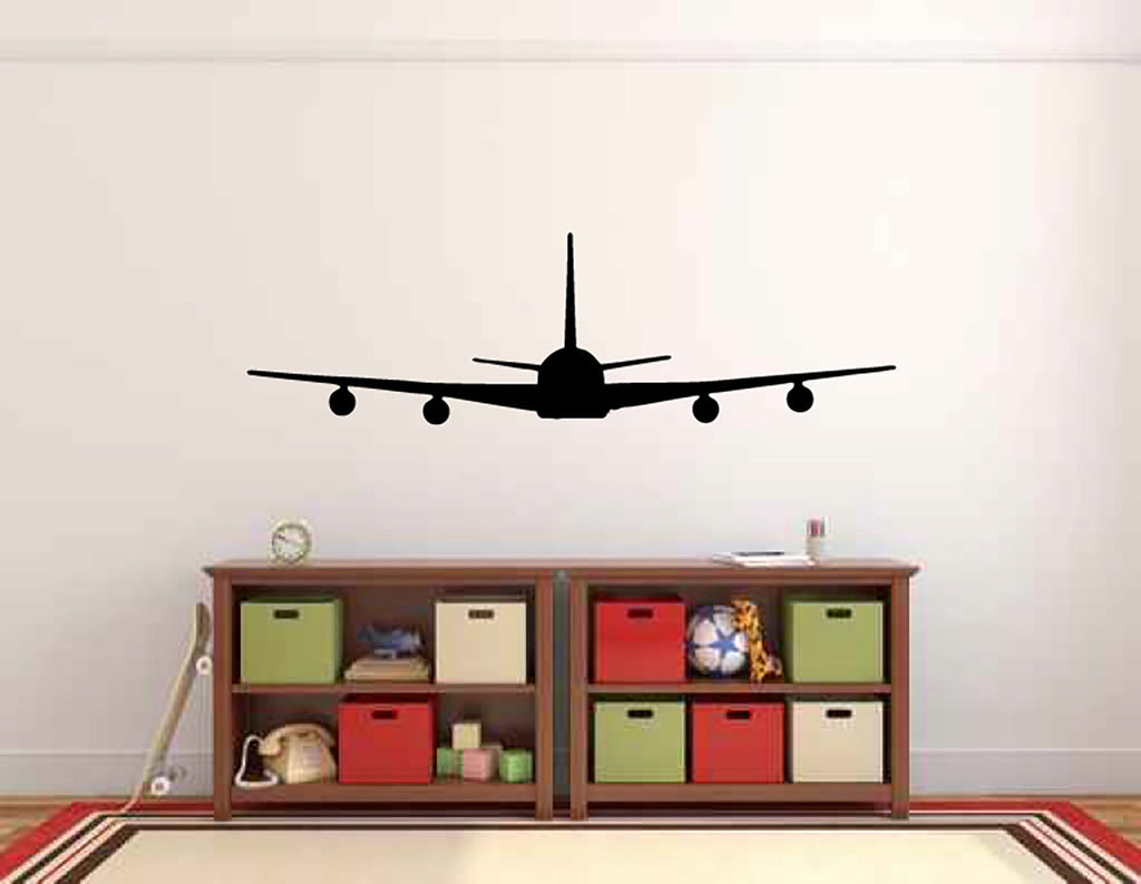 B-707 Airplane Silhouette Vinyl Wall Decal