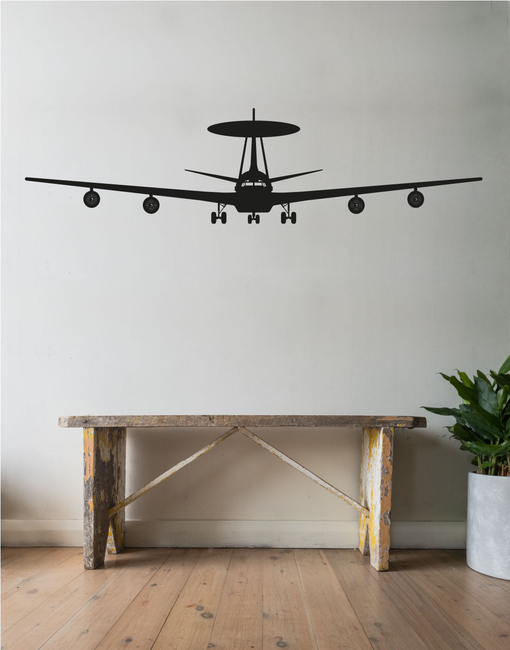 E-3 Sentry AWACS B-707 Airplane Silhouette Vinyl Wall Decal
