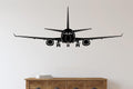 B-737 Airplane Silhouette Vinyl Wall Decal