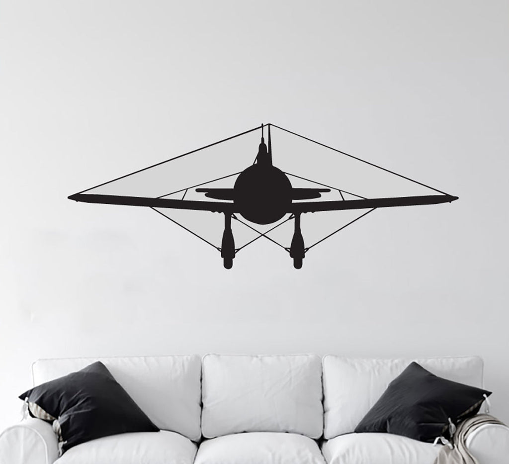 P-26 Peashooter Airplane Silhouette Vinyl Wall Decal