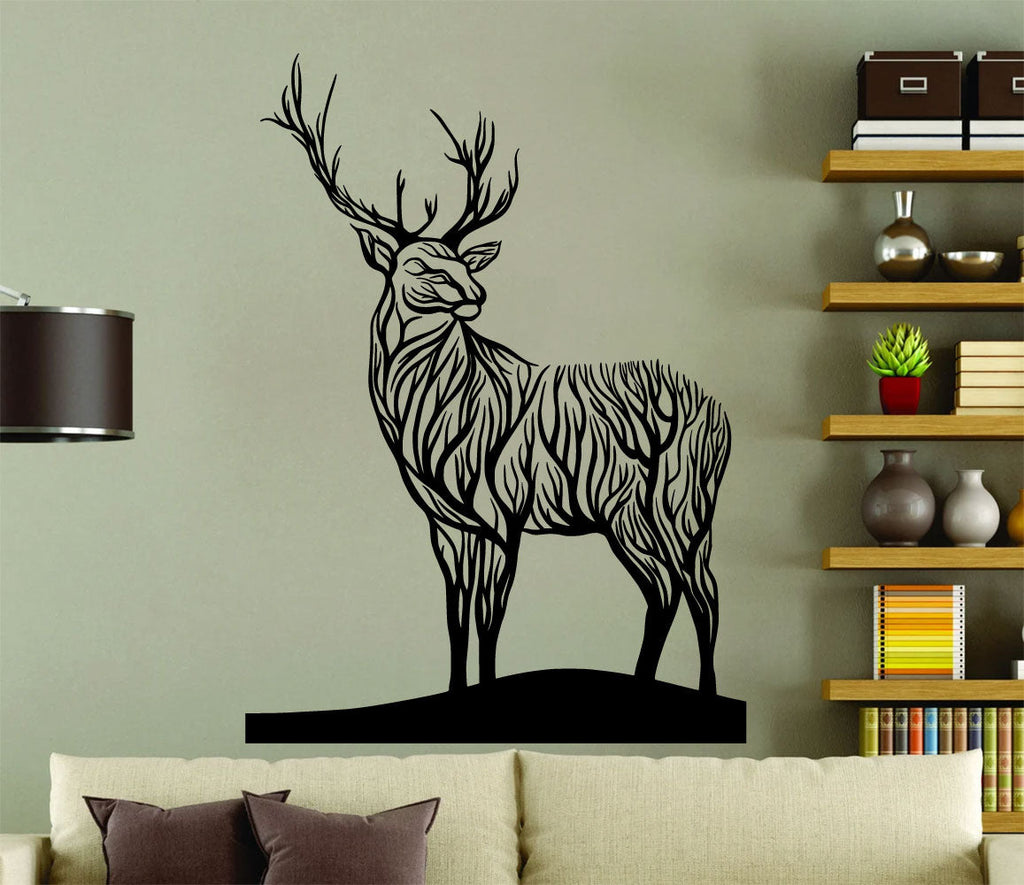 Deer Branches Vinyl Wall Decal