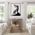 Deer Branches Vinyl Wall Decal