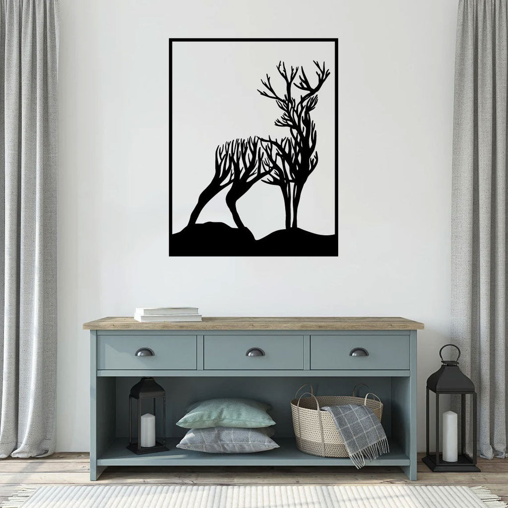 Deer Branches Vinyl Wall Decal