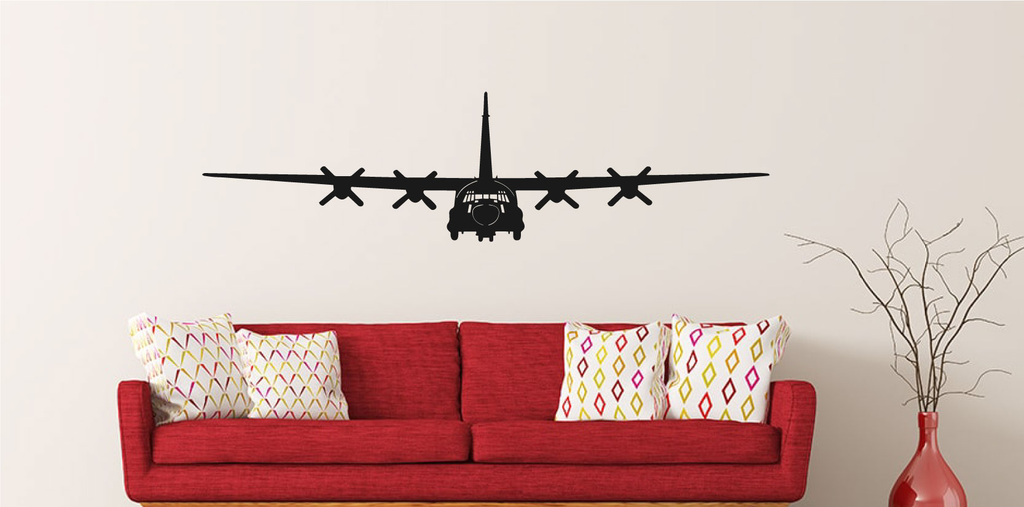 C-130 Hercules Airplane Silhouette Vinyl Wall Decal