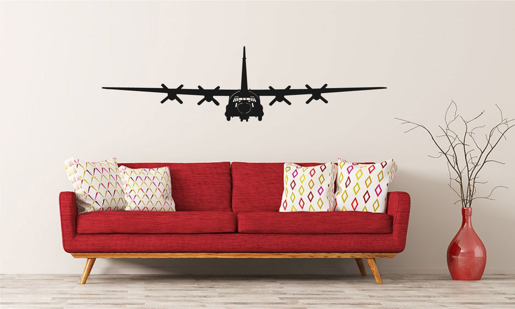 C-130 Hercules Airplane Silhouette Vinyl Wall Decal