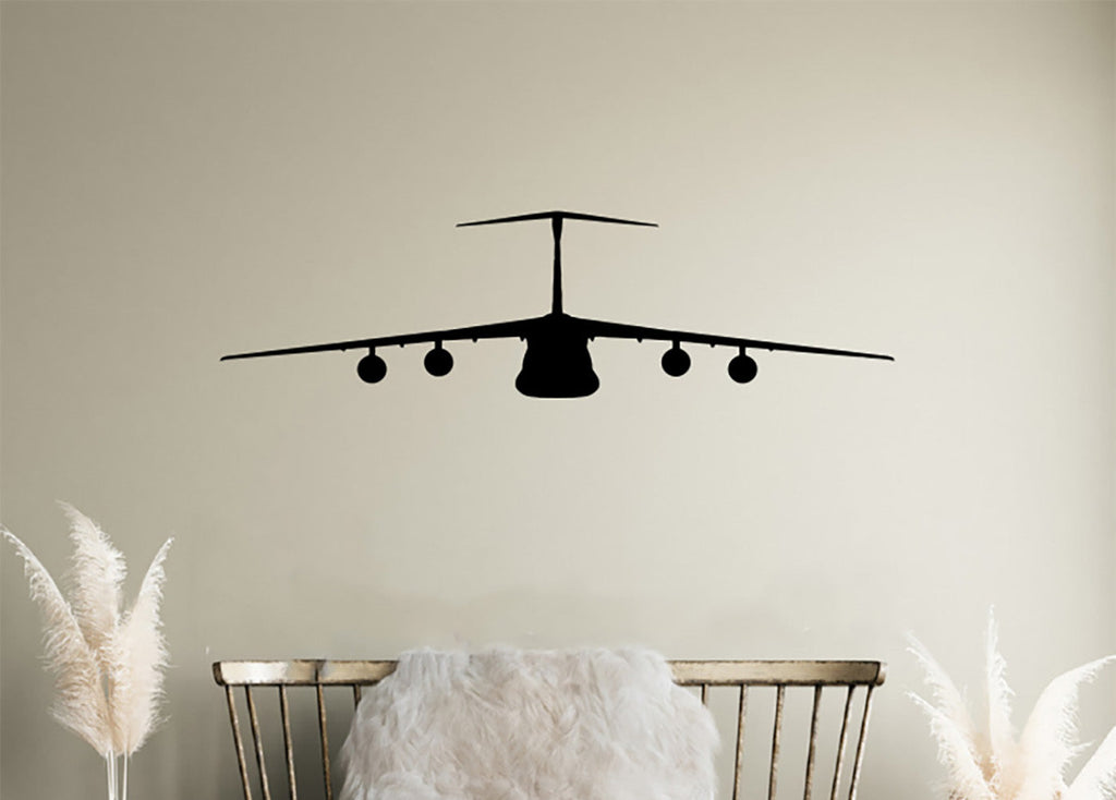 Lockheed C-5 Galaxy Military Airplane Silhouette Vinyl Wall Decal