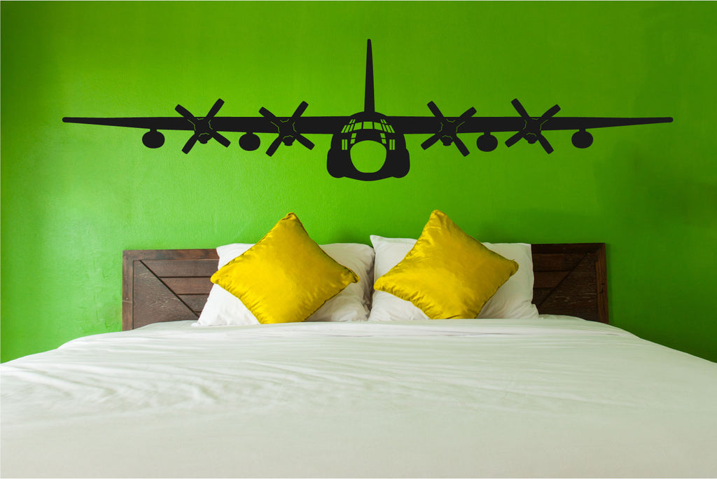 C-130 Hercules MC-130P Airplane Silhouette Vinyl Wall Decal