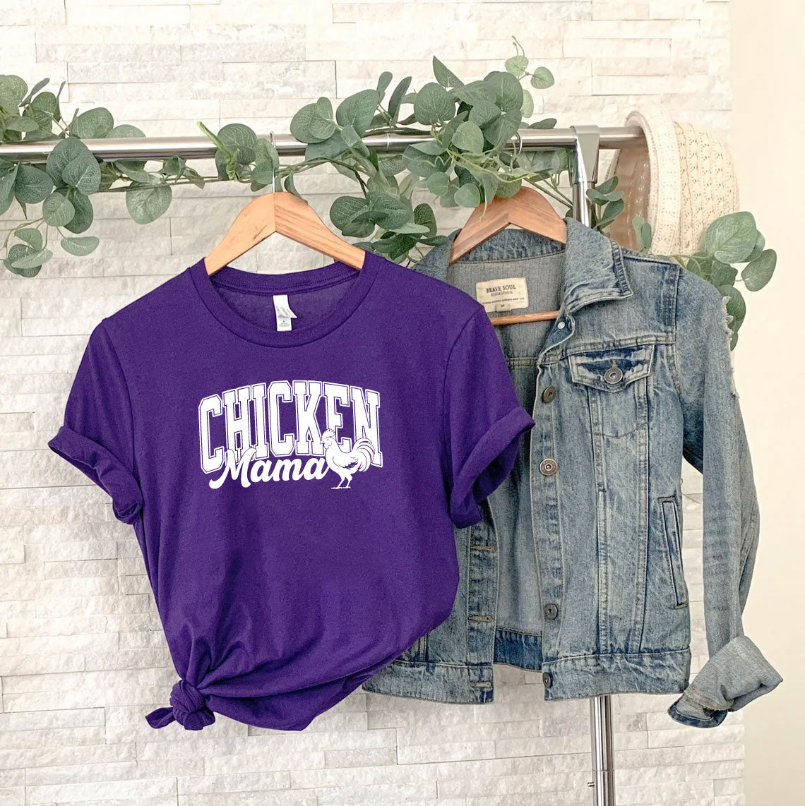 Chicken Mama Crew Neck T-Shirt