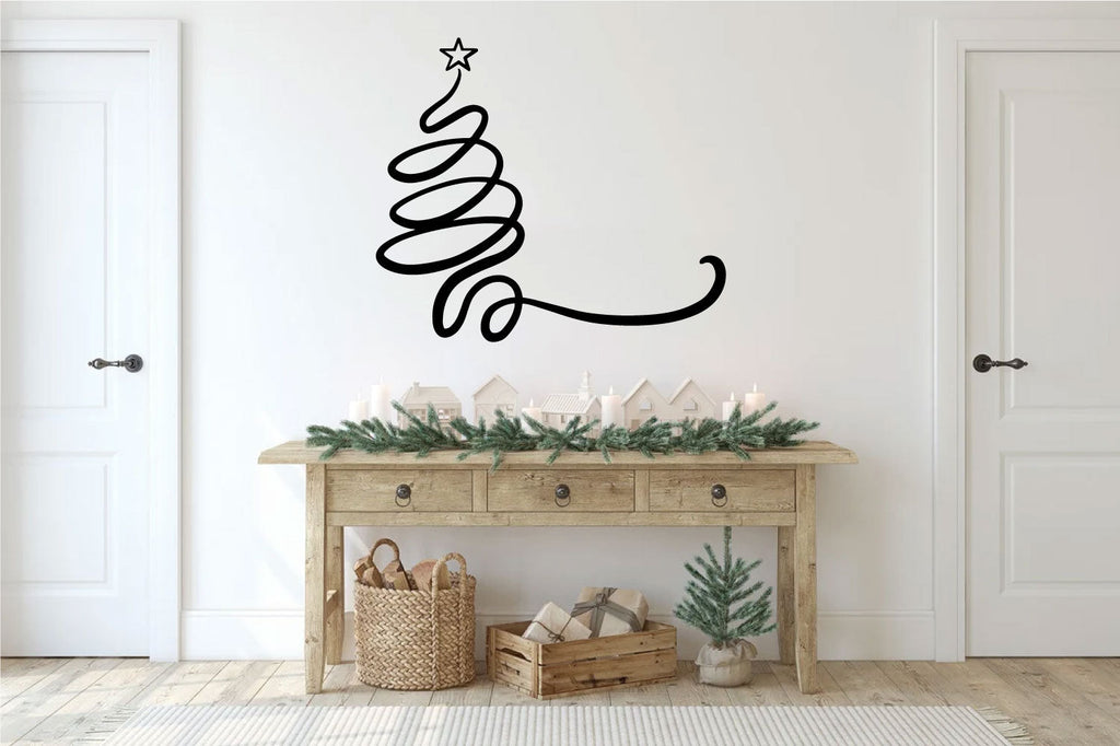Scribble Christmas Tree Vinyl Wall Decal
