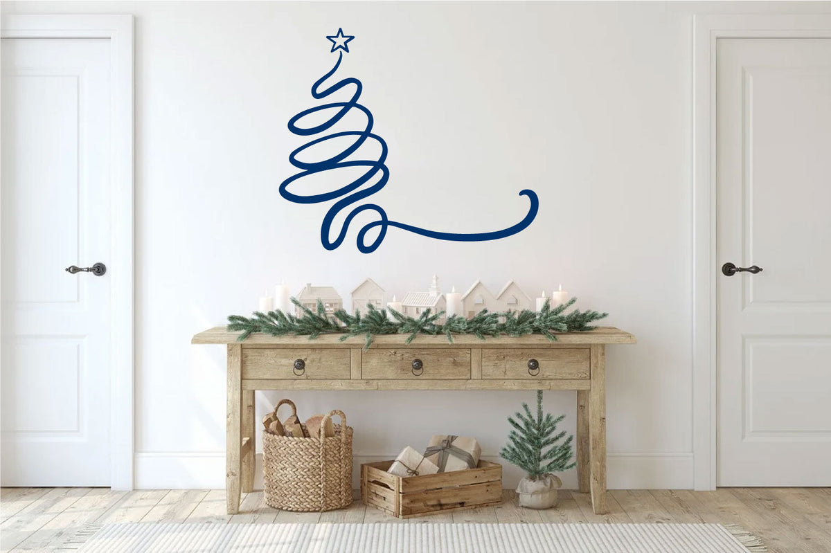Scribble Christmas Tree Vinyl Wall Decal