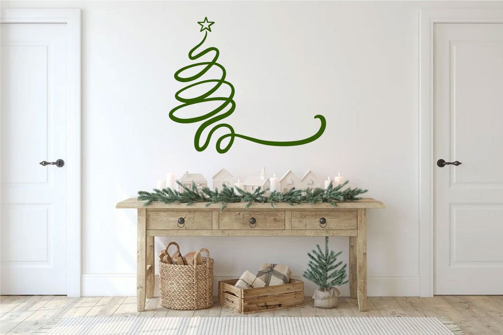 Scribble Christmas Tree Vinyl Wall Decal