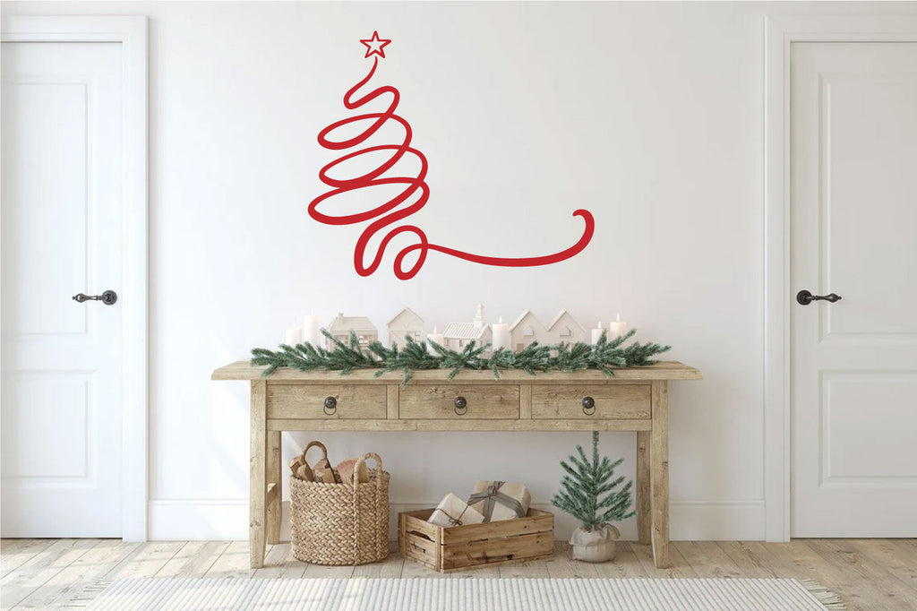 Scribble Christmas Tree Vinyl Wall Decal