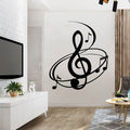 Treble Clef Swirl Music Note Vinyl Wall Decal