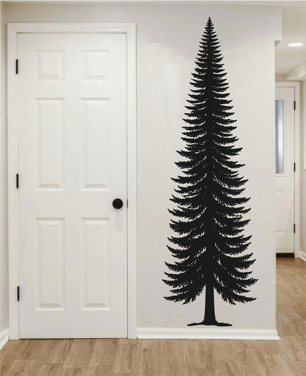 Conifer Pine Tree Silhouette Vinyl Wall Decal