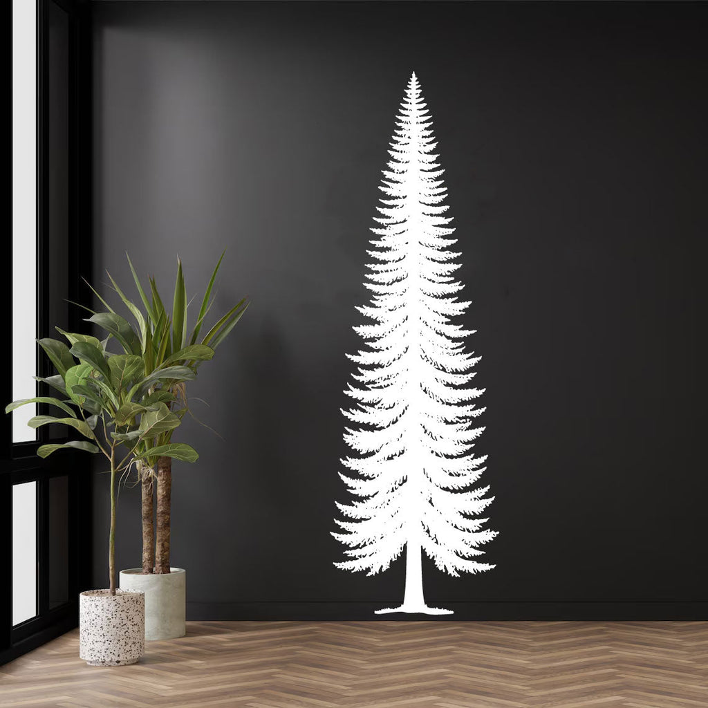 Conifer Pine Tree Silhouette Vinyl Wall Decal