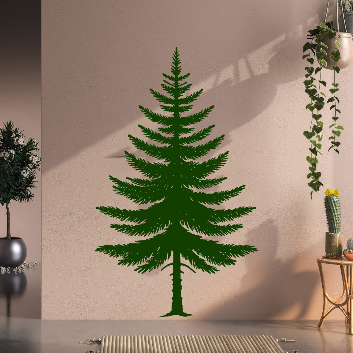 Conifer Pine Tree Silhouette Vinyl Wall Decal