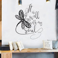 It Is Well With My Soul Butterfly Vinyl Home Decor Wall Decal Words 