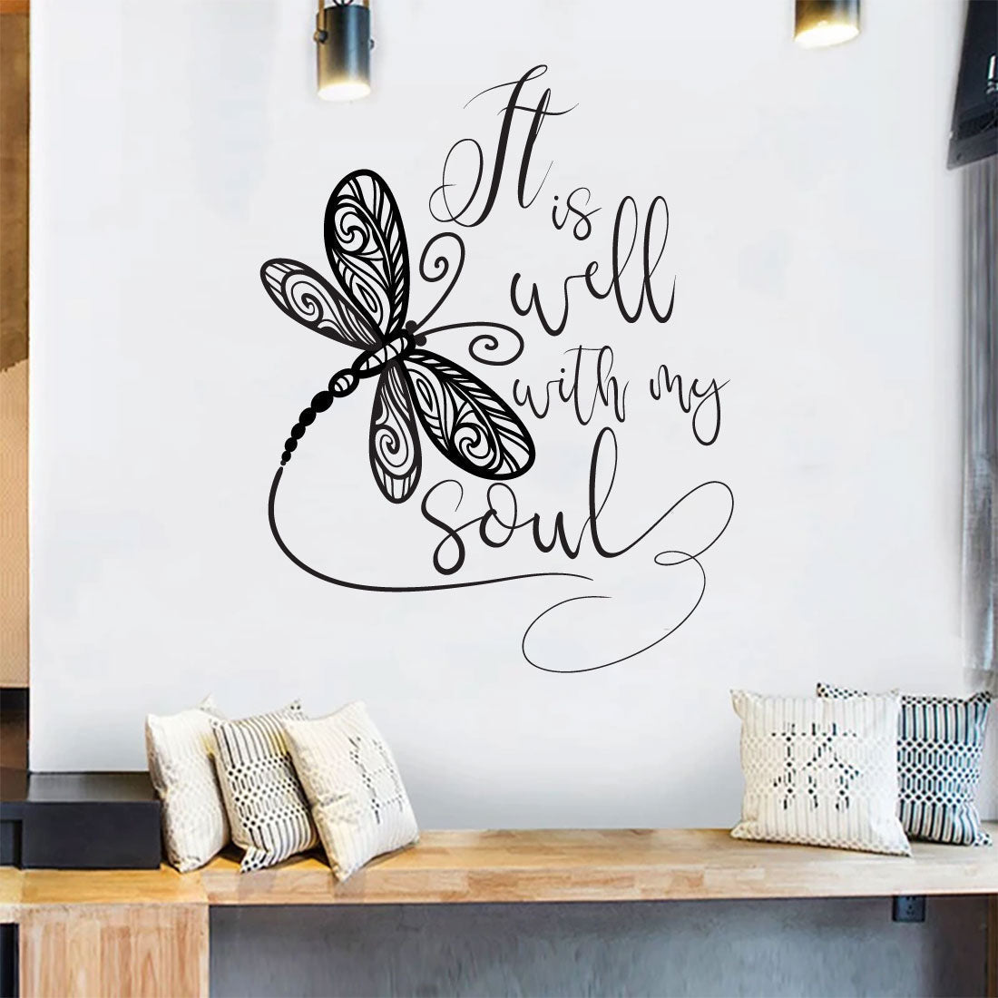 It Is Well With My Soul Butterfly Vinyl Home Decor Wall Decal Words 