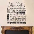 Lake Rules Vinyl Home Decor Wall Decal 
