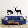 Deer Grazing Silhouette Vinyl Home Decor Wall Decal 