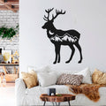 Deer and Pine Trees Mountain Vinyl Wall Decal