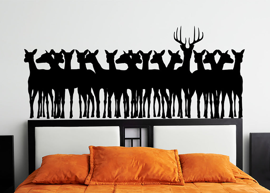Deer Silhouettes Vinyl Home Decor Wall Decal 