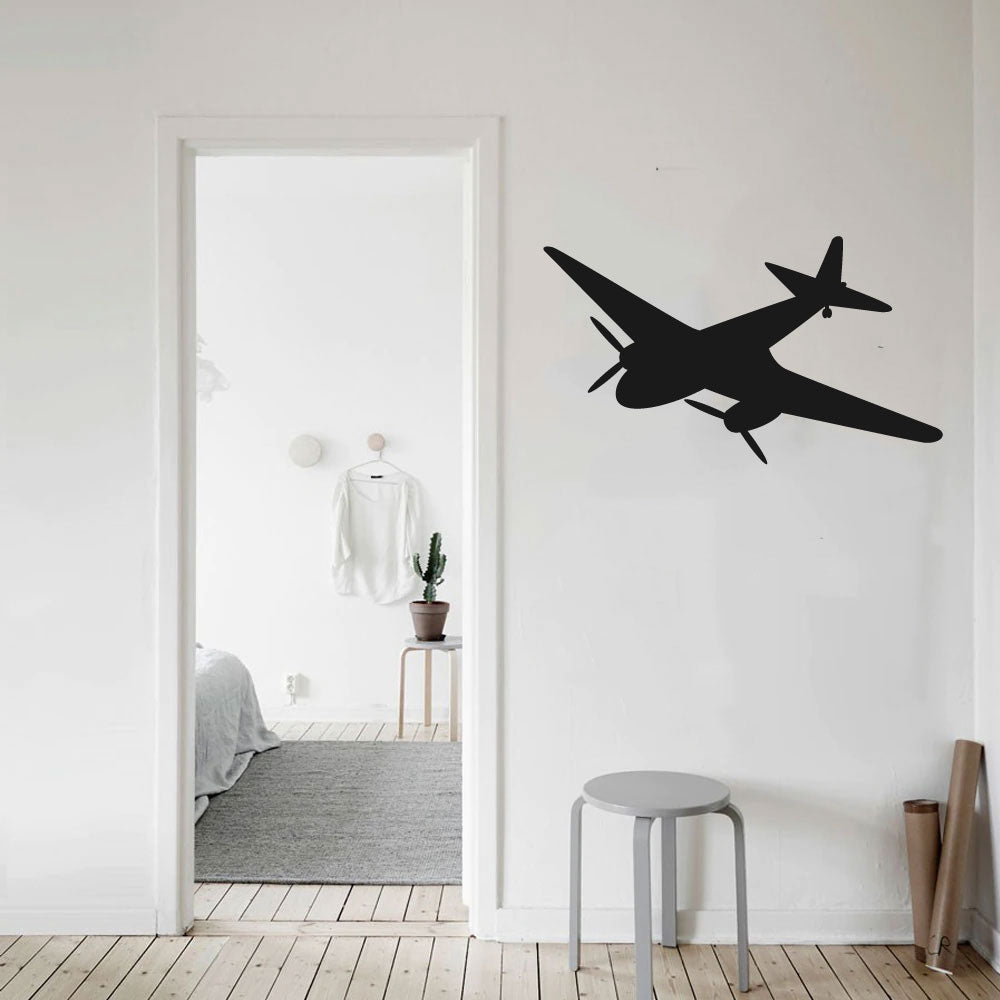 Douglas DC-3 Airplane Silhouette Vinyl Wall Decal