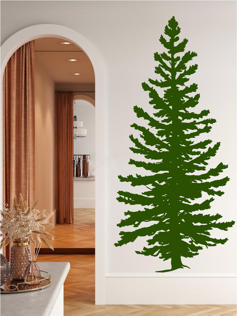 Douglas Fir Pine Tree Silhouette Vinyl Wall Decal