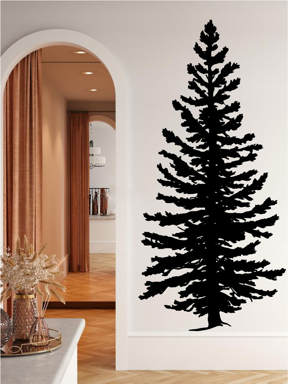 Douglas Fir Pine Tree Silhouette Vinyl Wall Decal